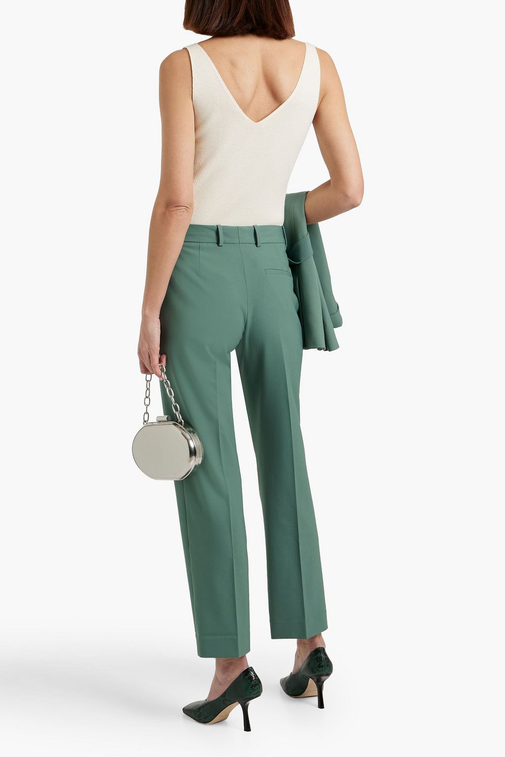 MAJE Twill straight-leg pants