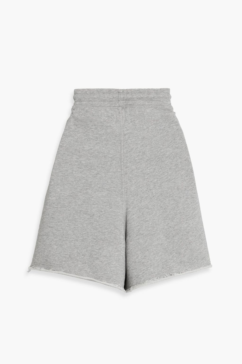 GANNI Appliquéd French cotton-terry shorts