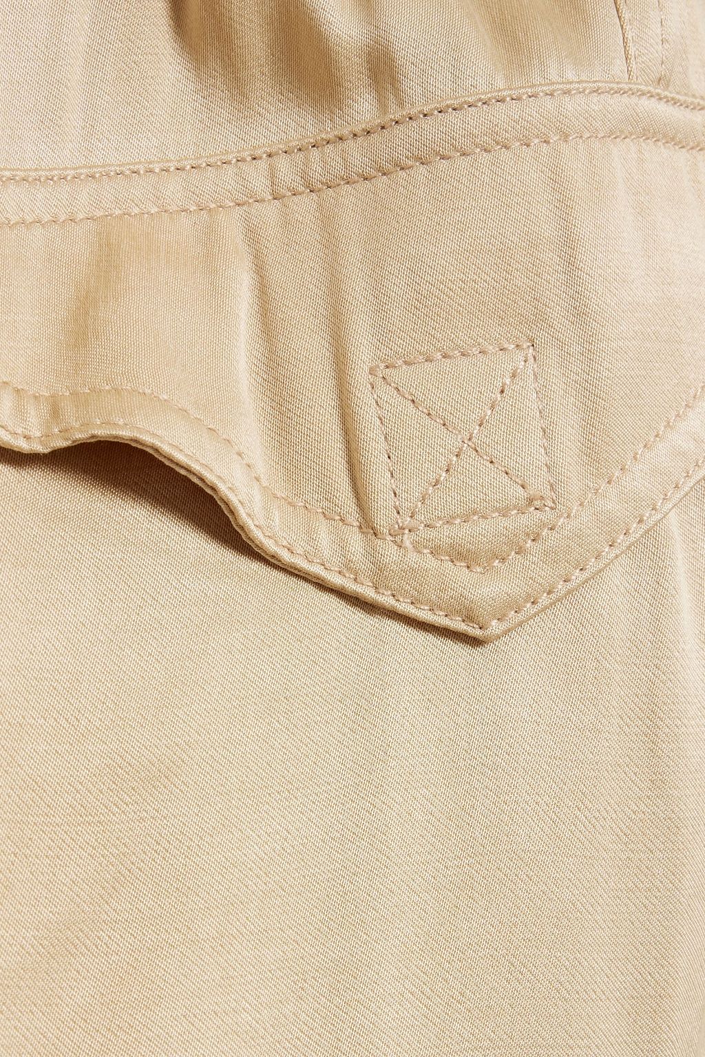 GANNI Cupro and ECOVERO™-blend satin cargo pants