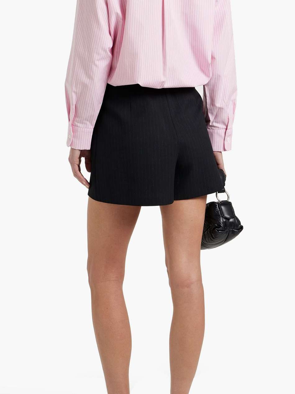 pinstriped twill shorts