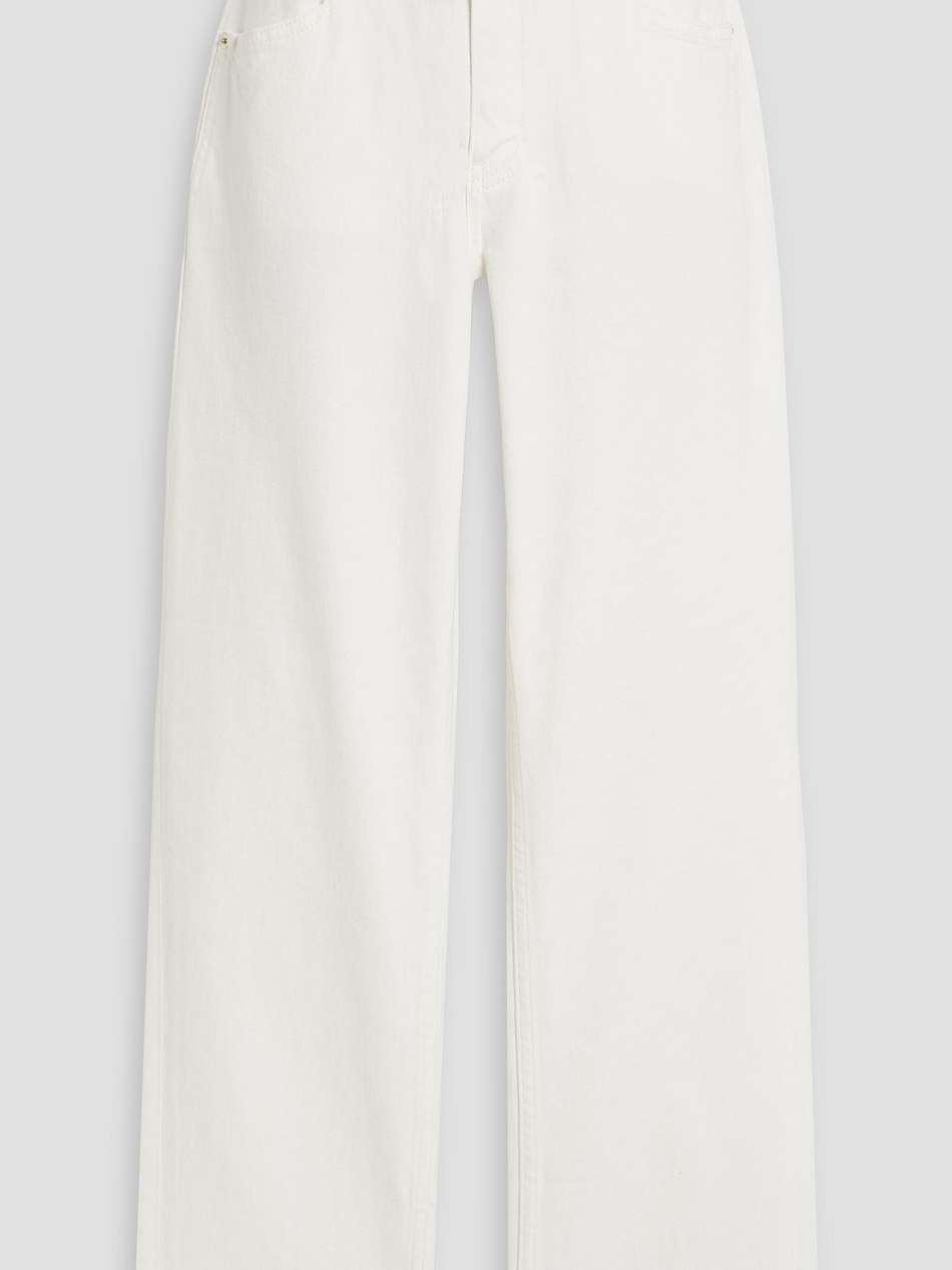 high-rise straight-leg jeans