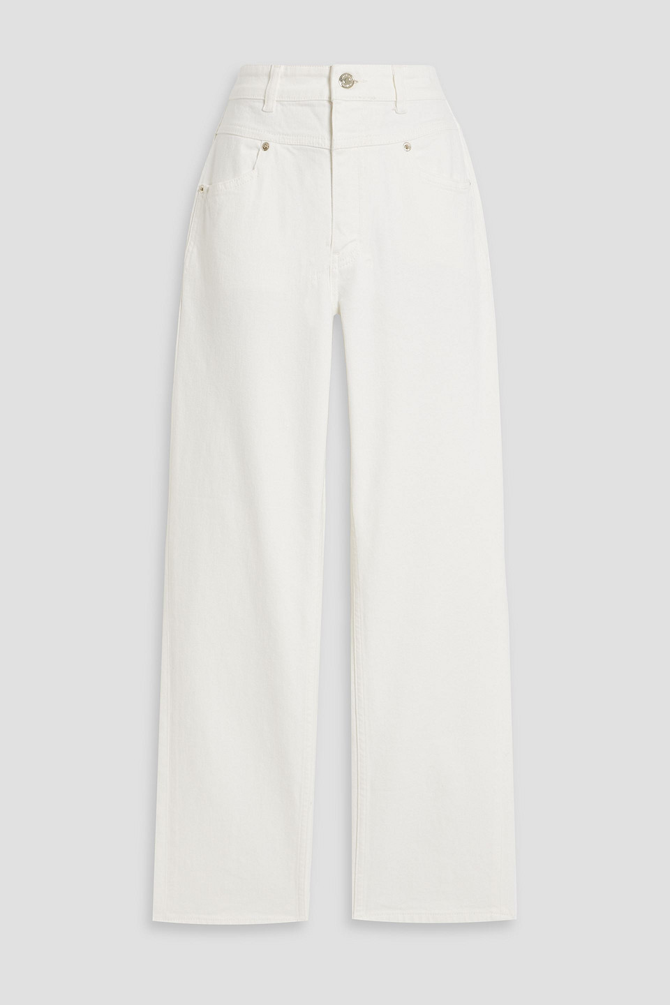 Maje High-rise Straight-leg Jeans In White