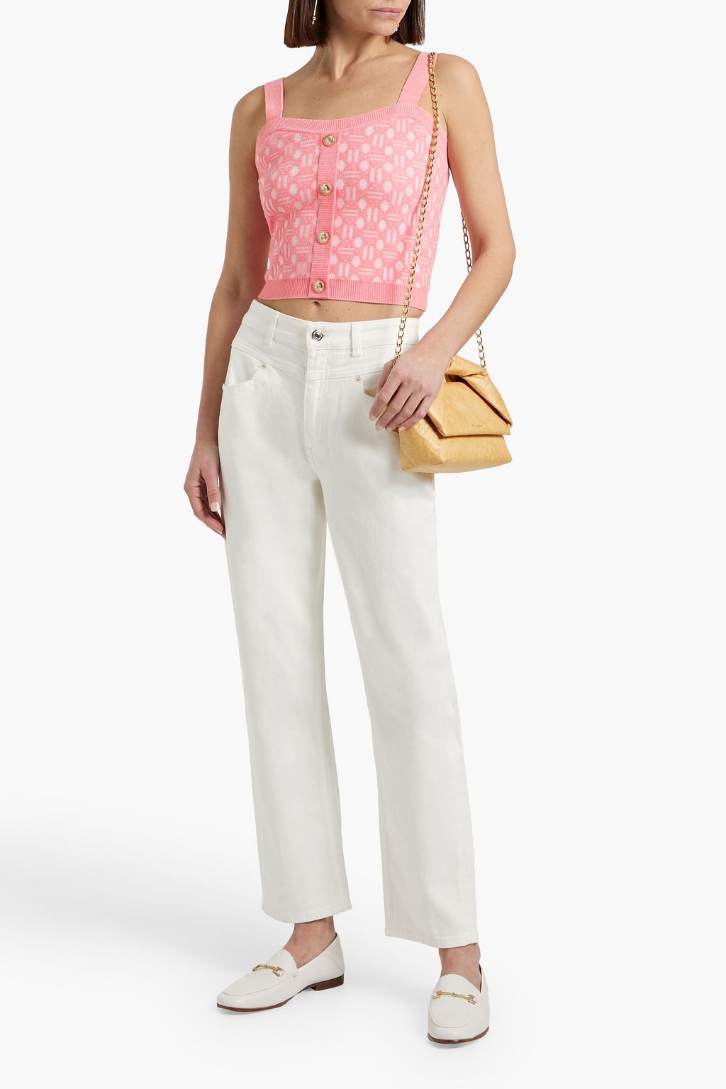 MAJE High-rise straight-leg jeans
