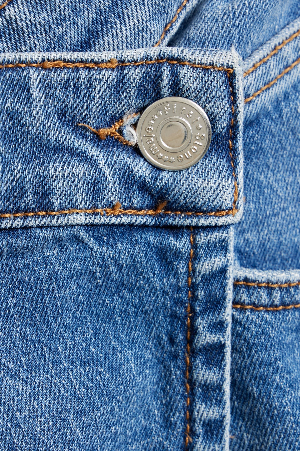 Maje Denim Mini Wrap Skirt In Mid Denim