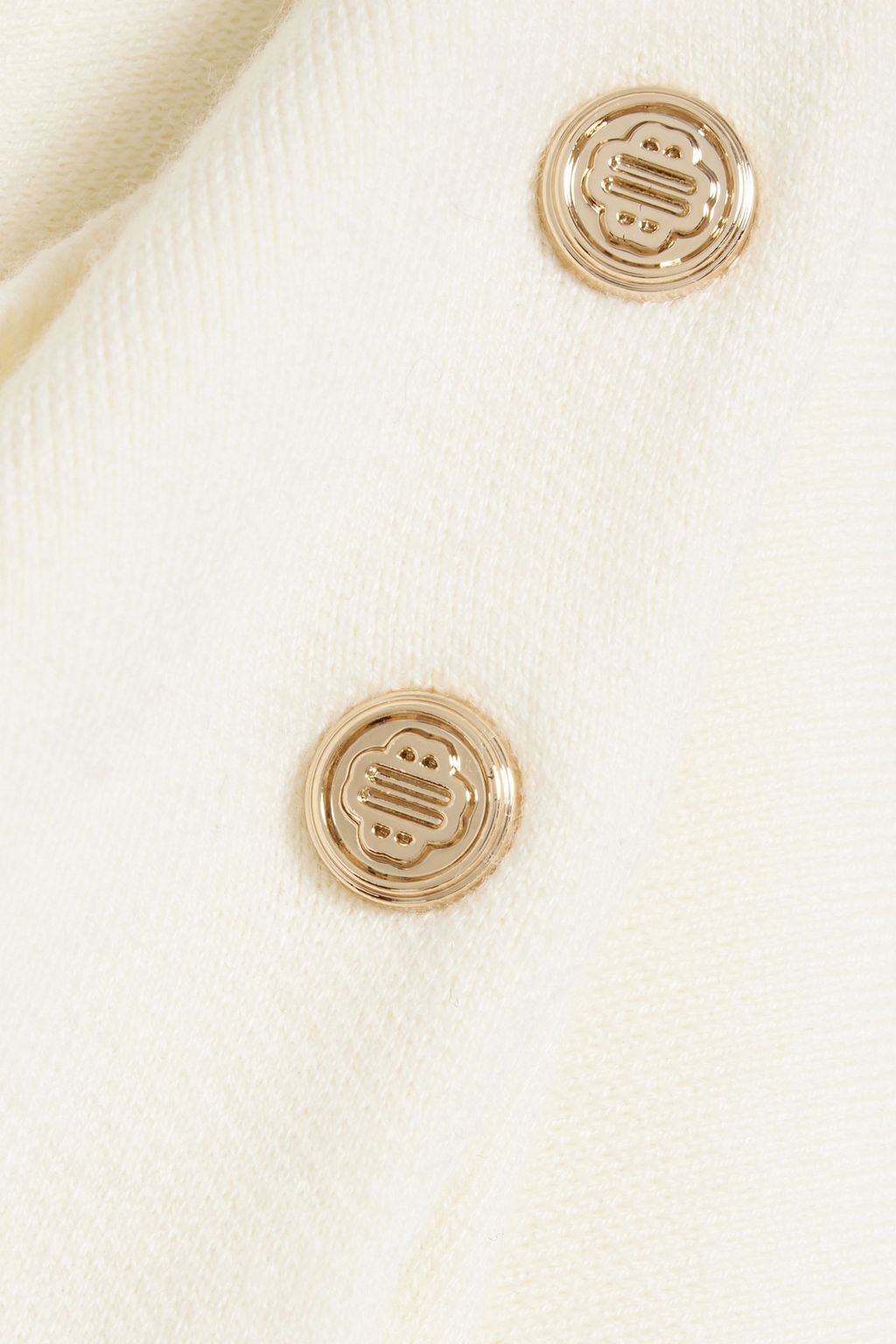 MAJE Button-detailed knitted mini dress