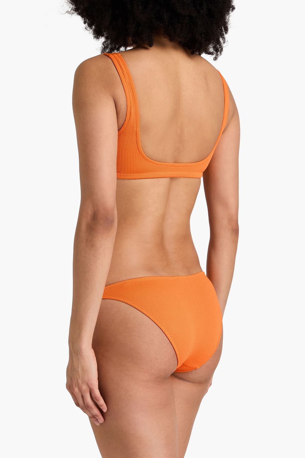 MELISSA ODABASH Ponza stretch-seersucker low-rise bikini briefs