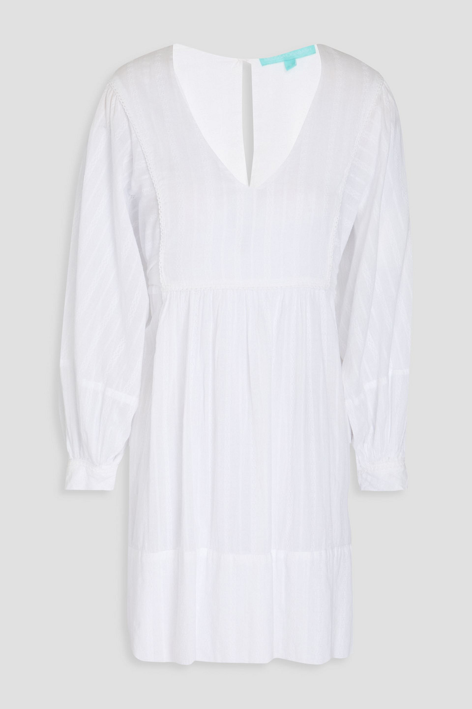 Melissa Odabash Camilla Printed Off-shoulder Coverup Dress In Weiss