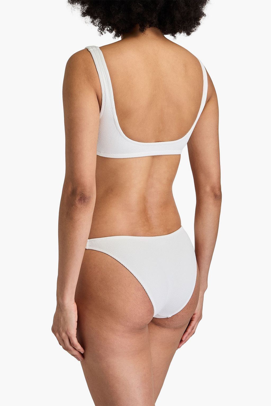 MELISSA ODABASH Ponza stretch-seersucker bikini top