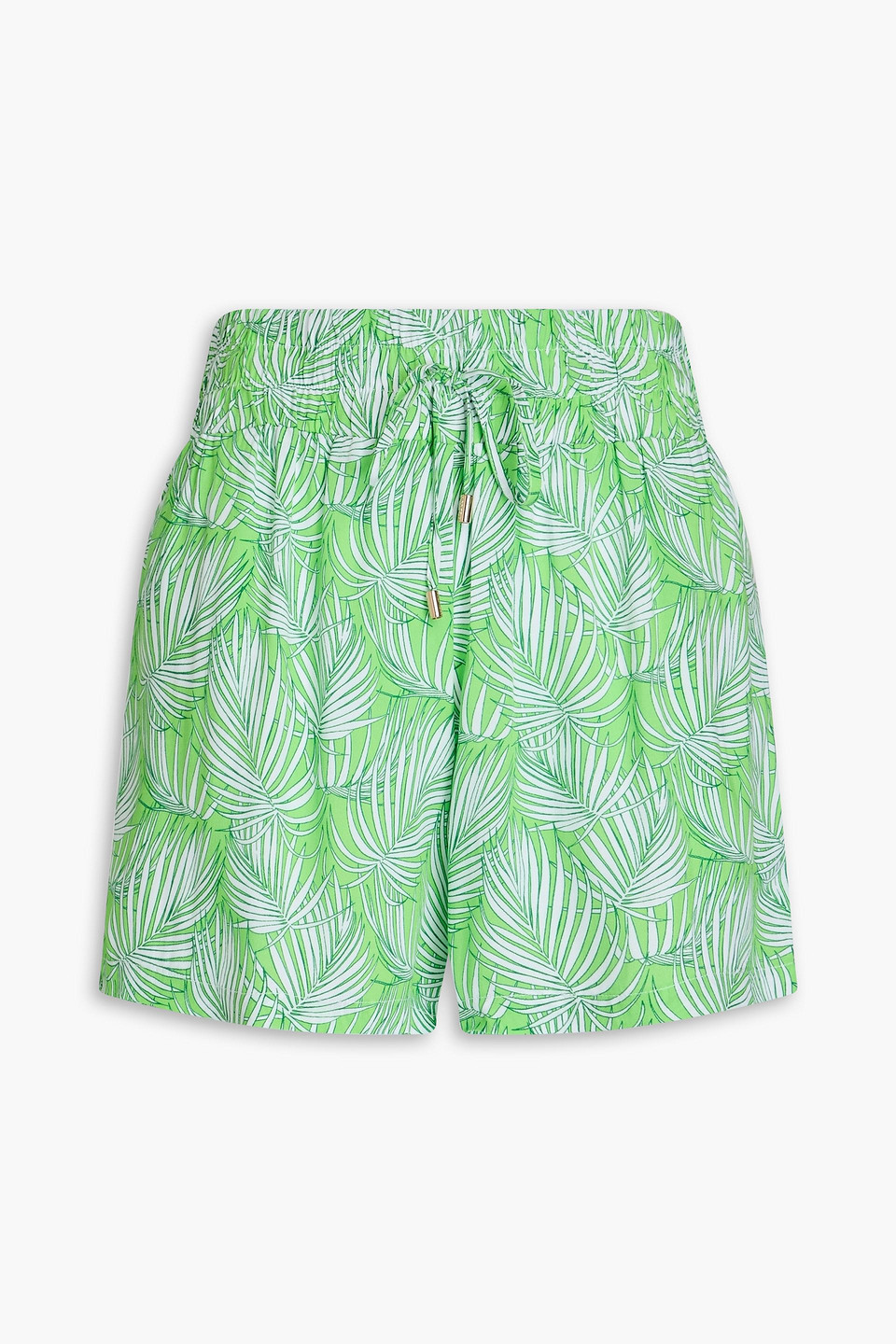 Melissa Odabash Printed Woven Shorts In Bright Green