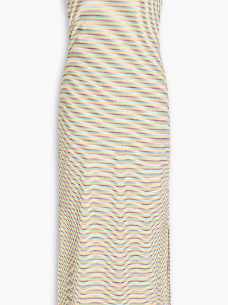 aubrey strapless striped jersey midi dress