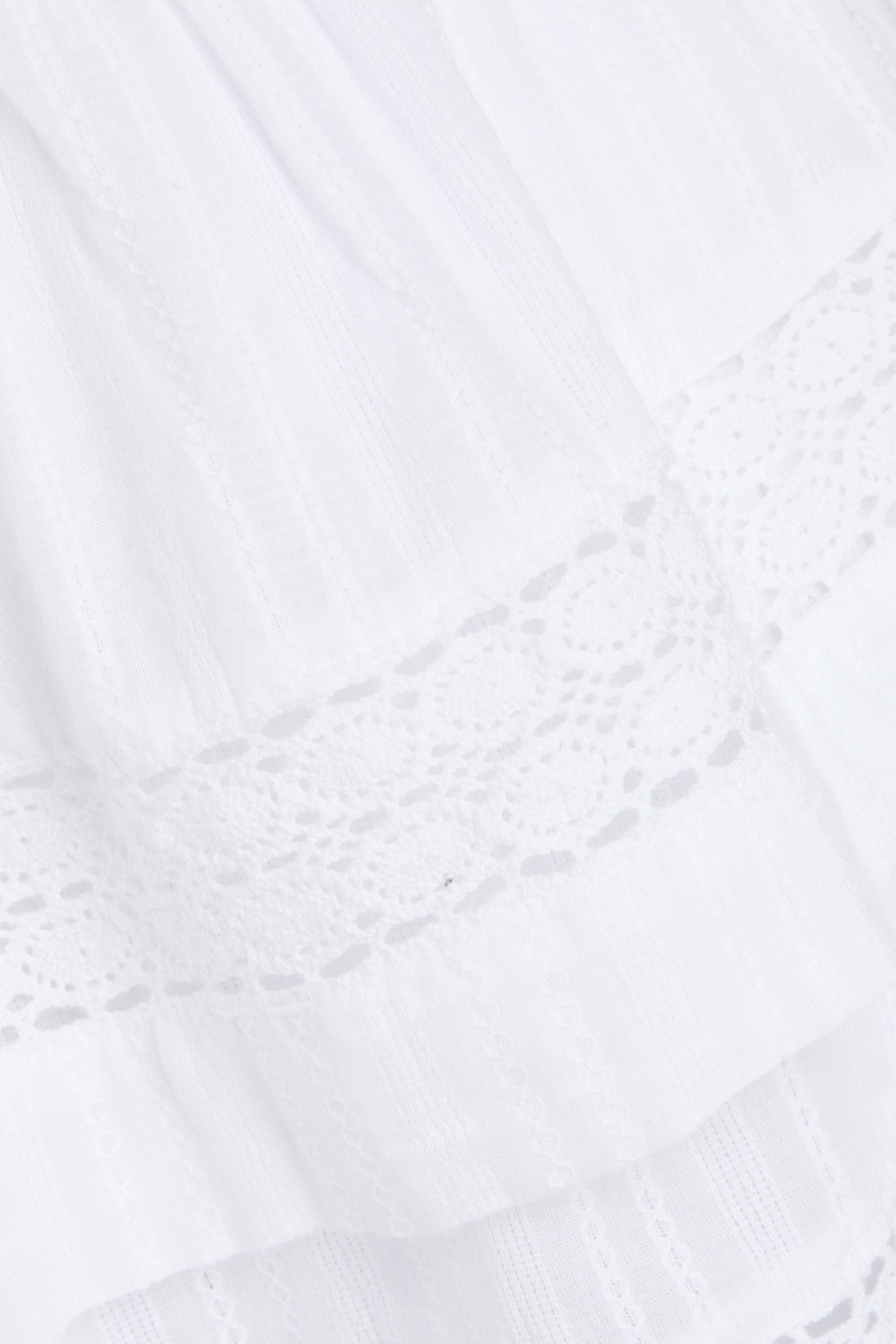 Melissa Odabash Barbara Tiered Cotton-gauze Mini Skirt In White