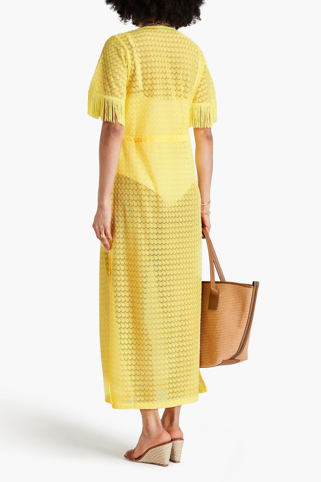MELISSA ODABASH Phoebe fringed crochet maxi dress