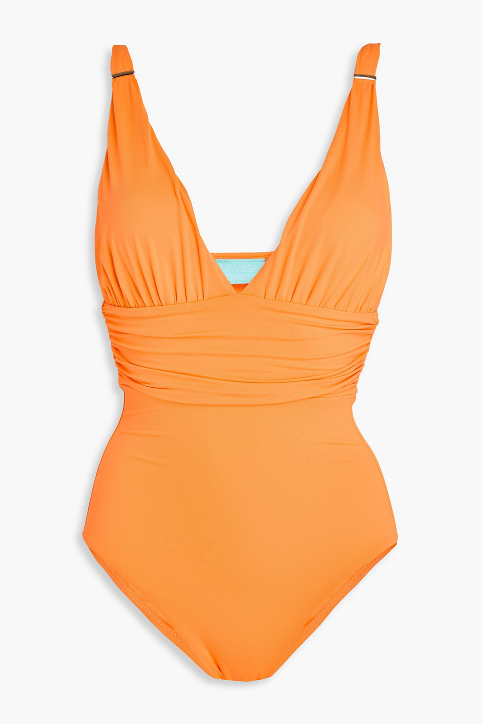 Melissa Odabash Panarea Badeanzug Mit Raffungen In Orange
