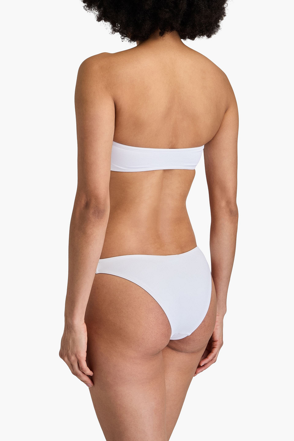 Shop Melissa Odabash Eze Low-rise Bikini Briefs In White