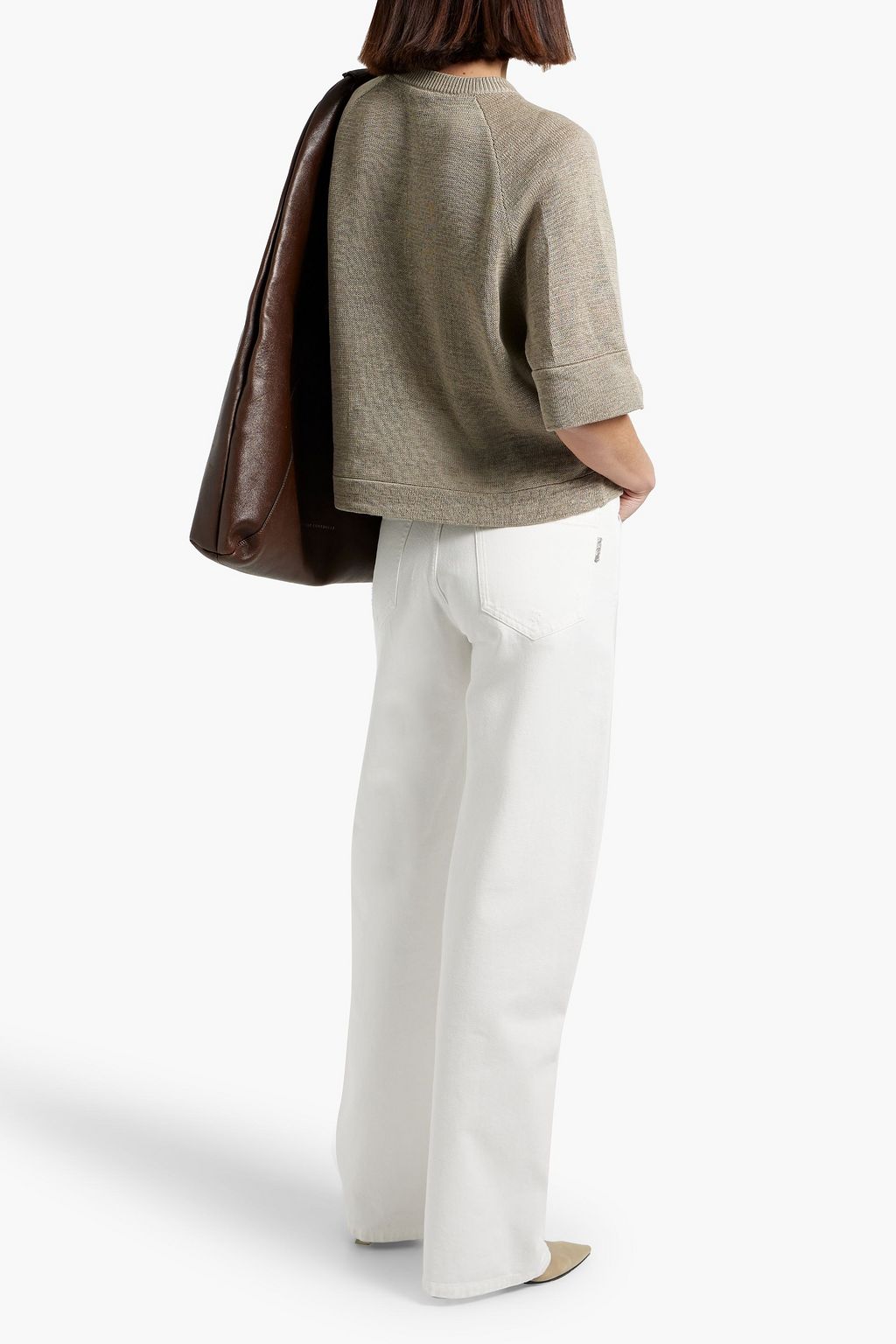 BRUNELLO CUCINELLI Bead-embellished cotton sweater