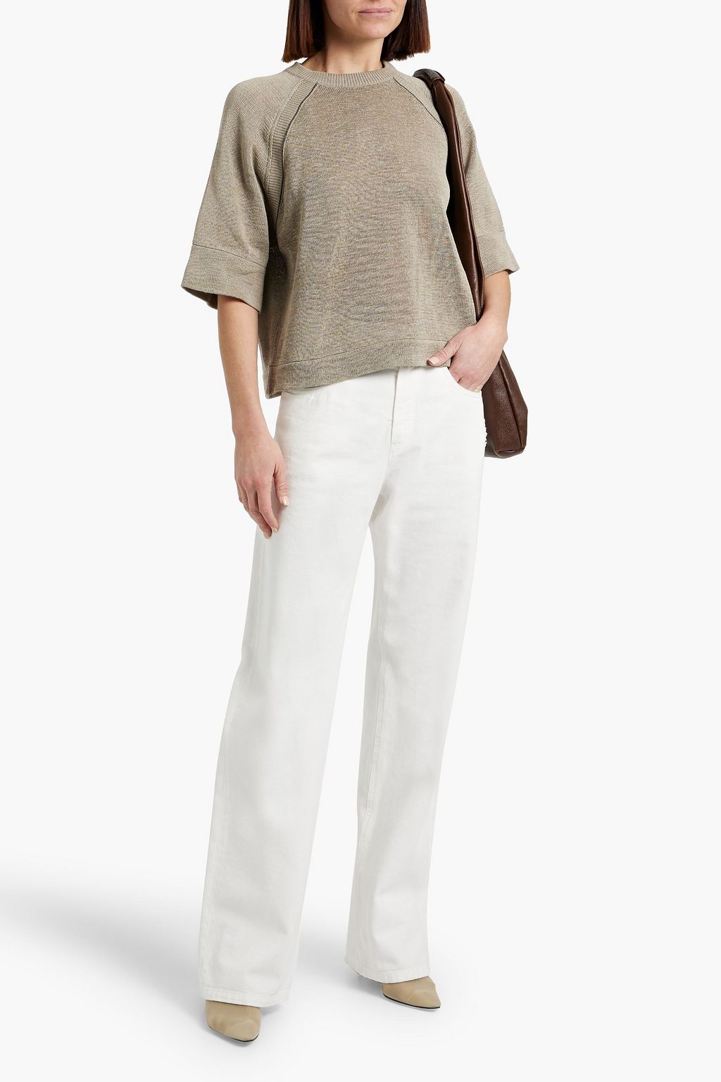 BRUNELLO CUCINELLI Bead-embellished cotton sweater