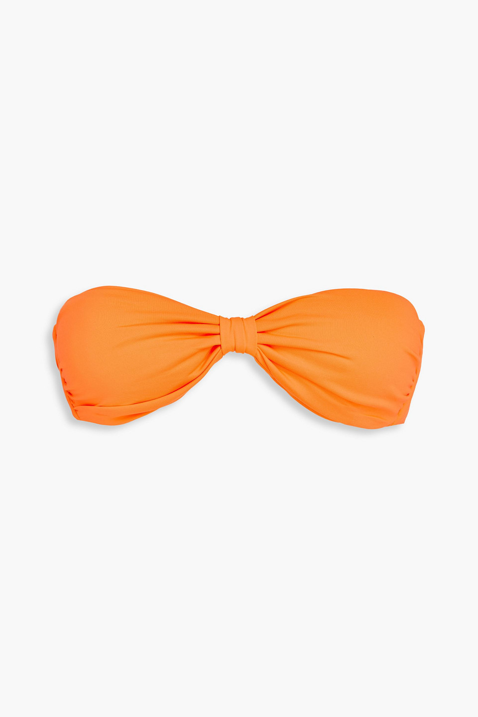 Melissa Odabash Stockholm Ruched Bandeau Bikini Top In Orange