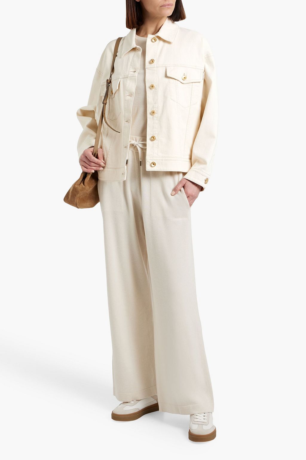 BRUNELLO CUCINELLI 비즈 장식 데님 재킷
