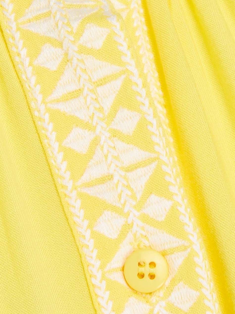 ally embroidered voile midi dress