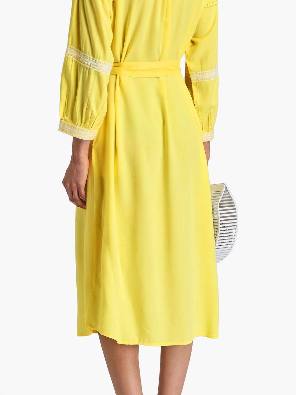 ally embroidered voile midi dress