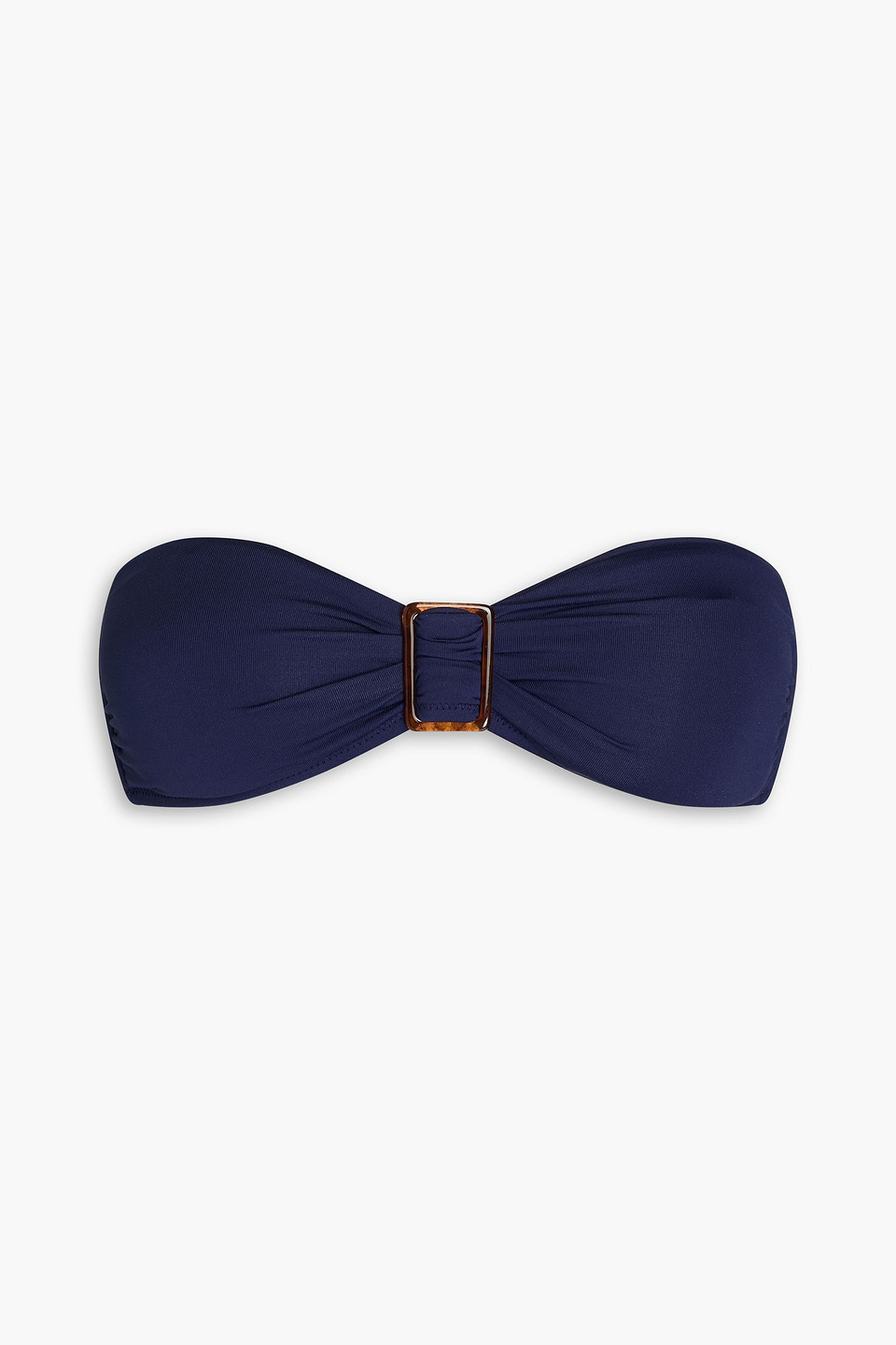 Melissa Odabash Calabria Buckle-embellished Bandeau Bikini Top In Navy