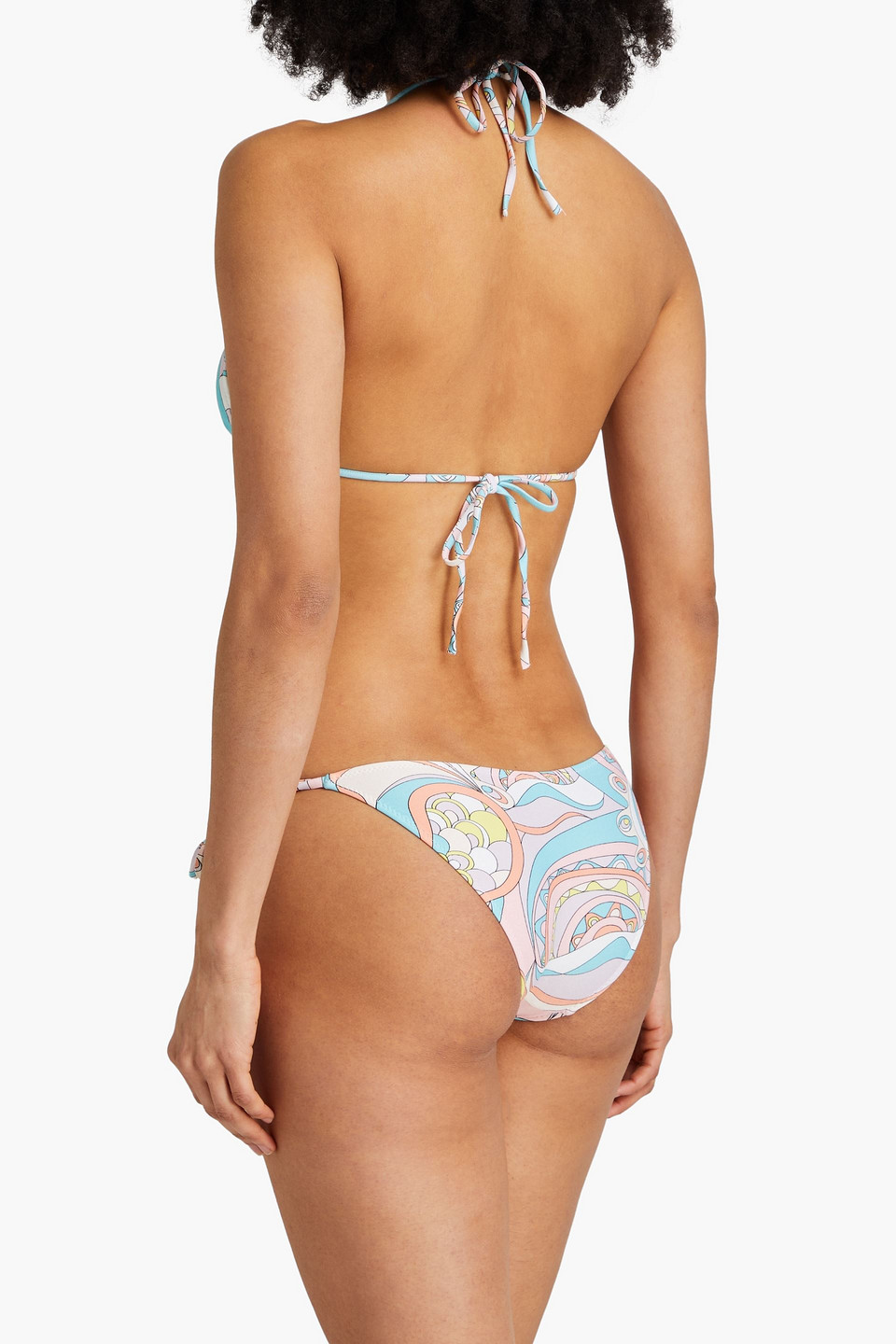 MELISSA ODABASH CANCUN TIE-DETAILED PRINTED BIKINI BRIEFS