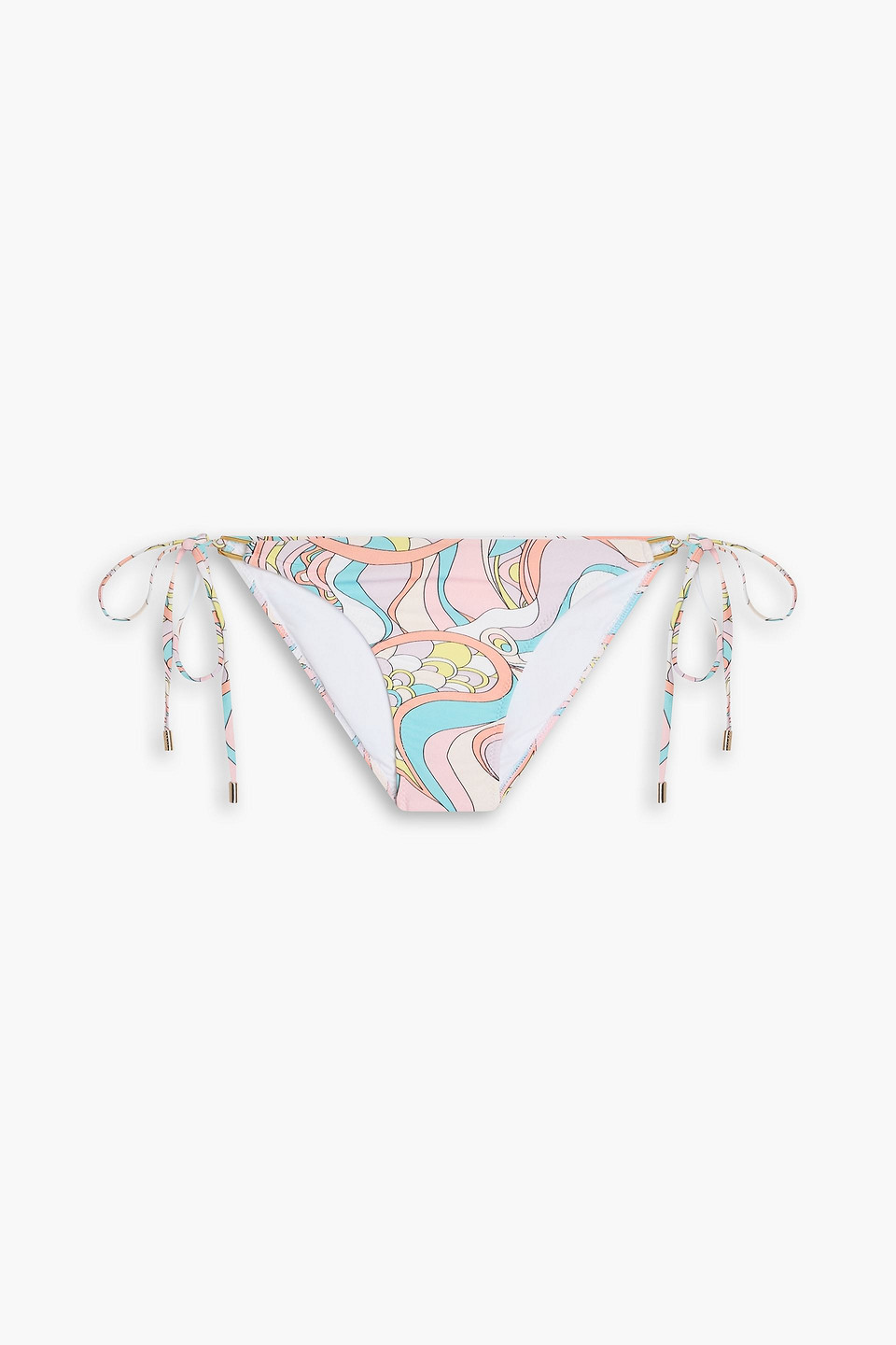 MELISSA ODABASH CANCUN TIE-DETAILED PRINTED BIKINI BRIEFS