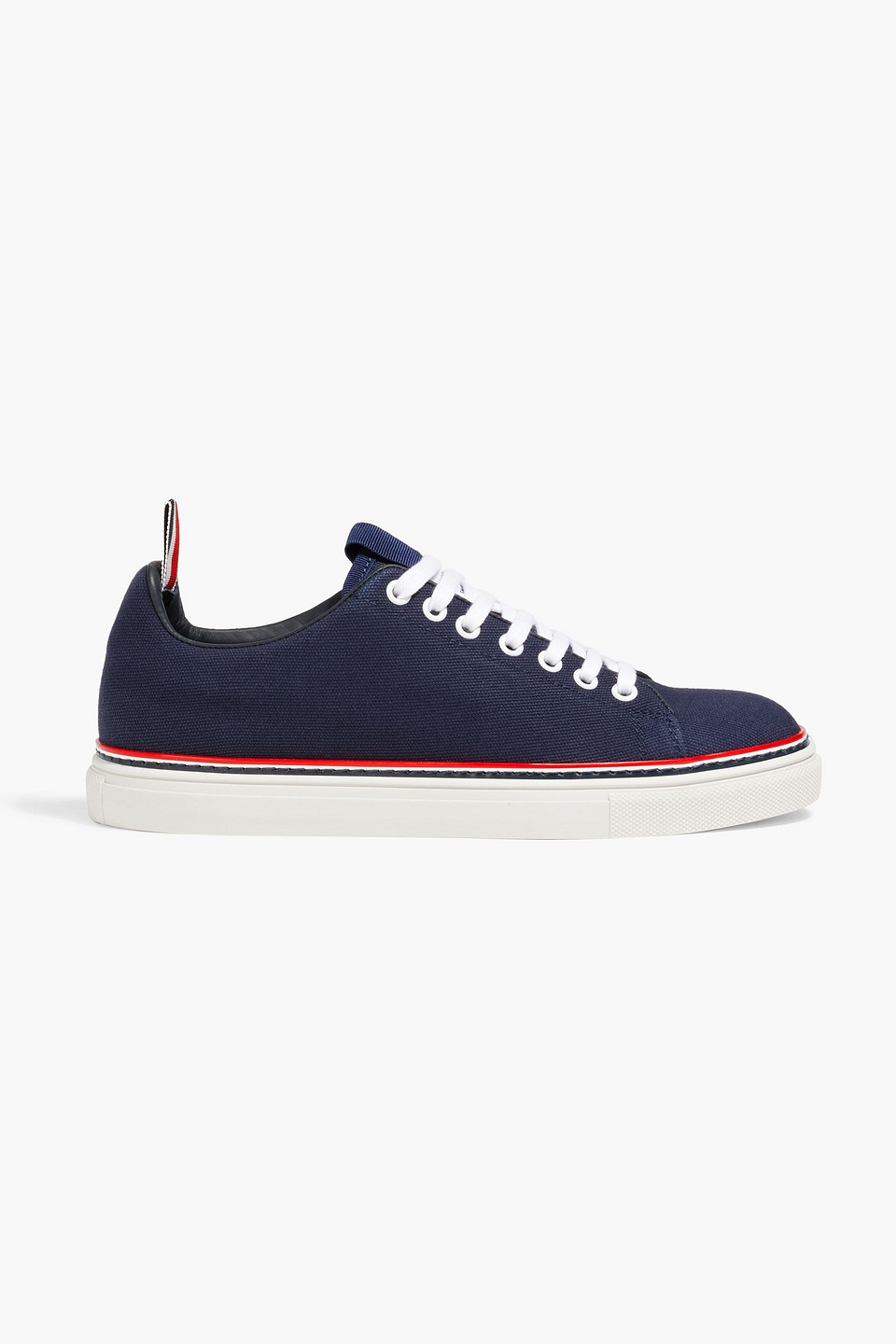 Thom Browne Canvas Sneakers In Navy