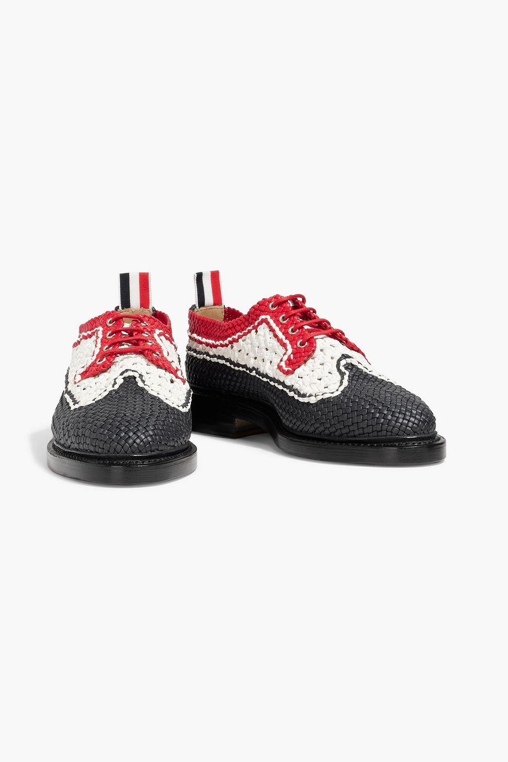 THOM BROWNE Woven leather brogues