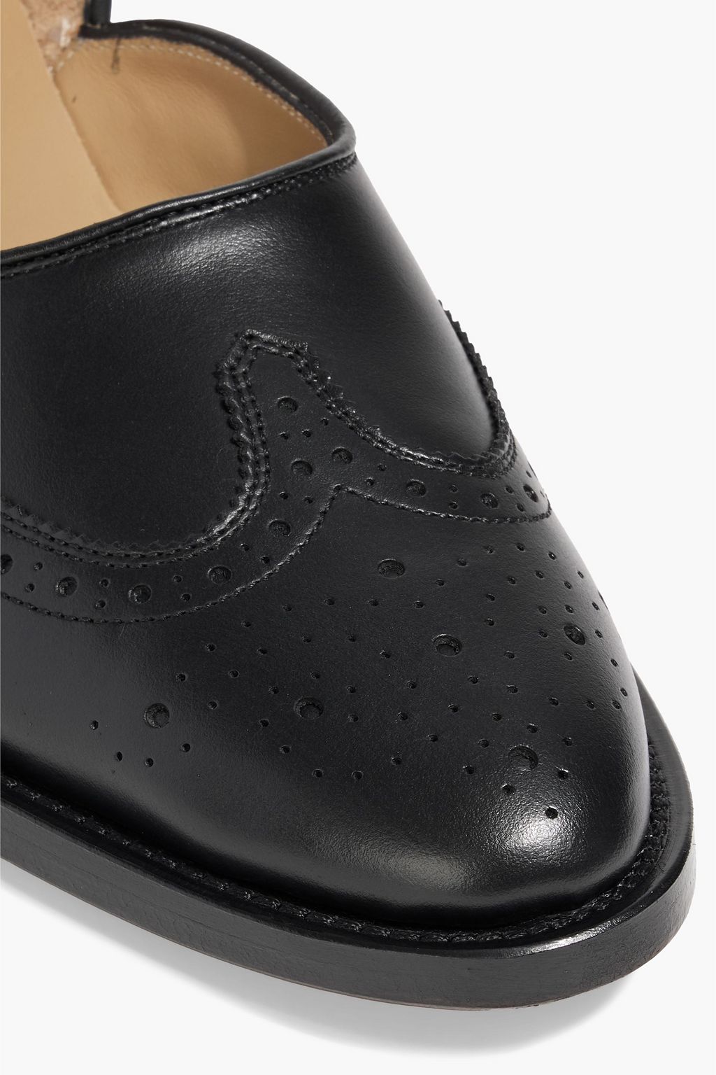 THOM BROWNE Perforated leather loafers