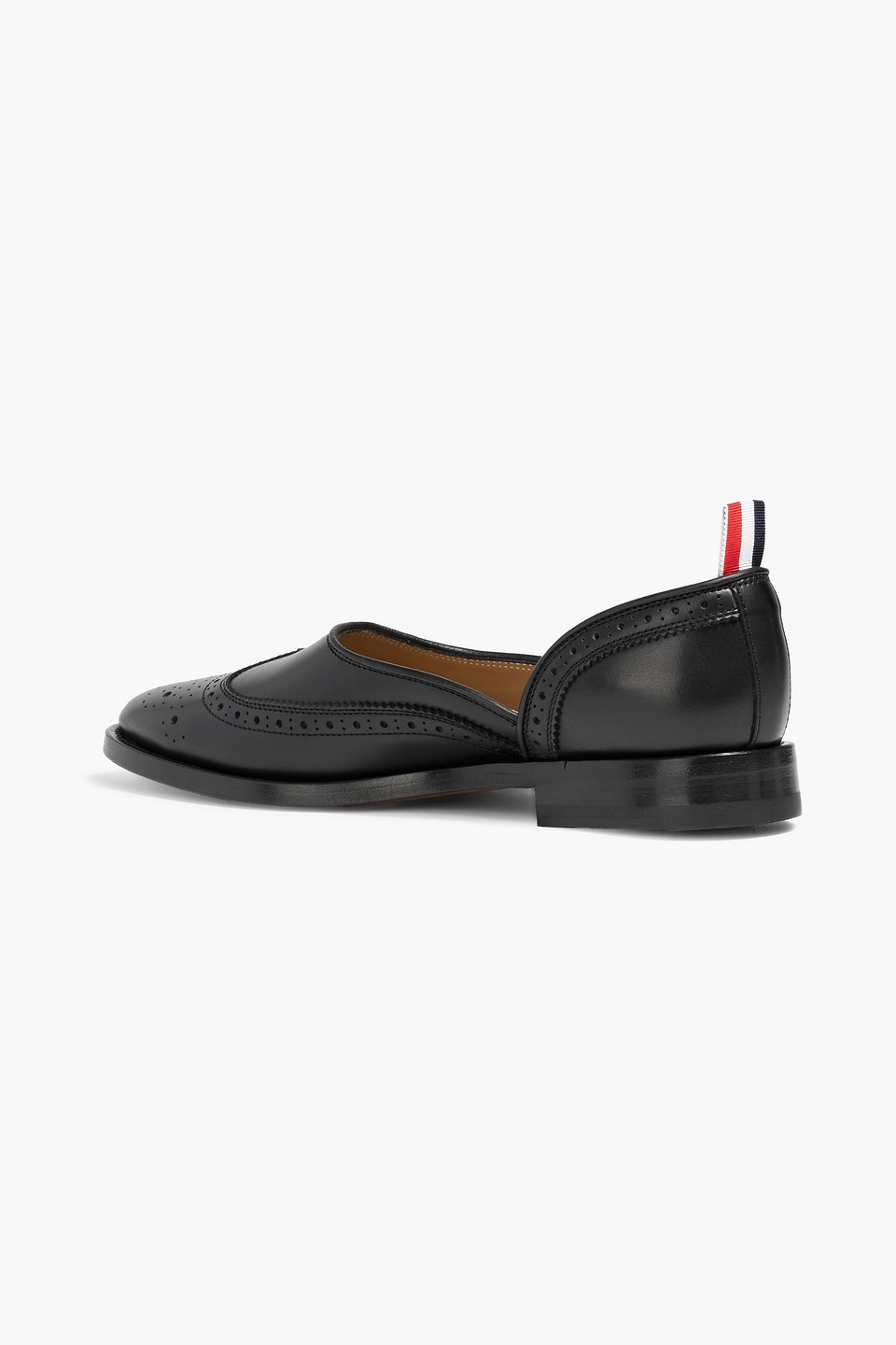 Thom Browne Slip-on Brogue Shoes In Black