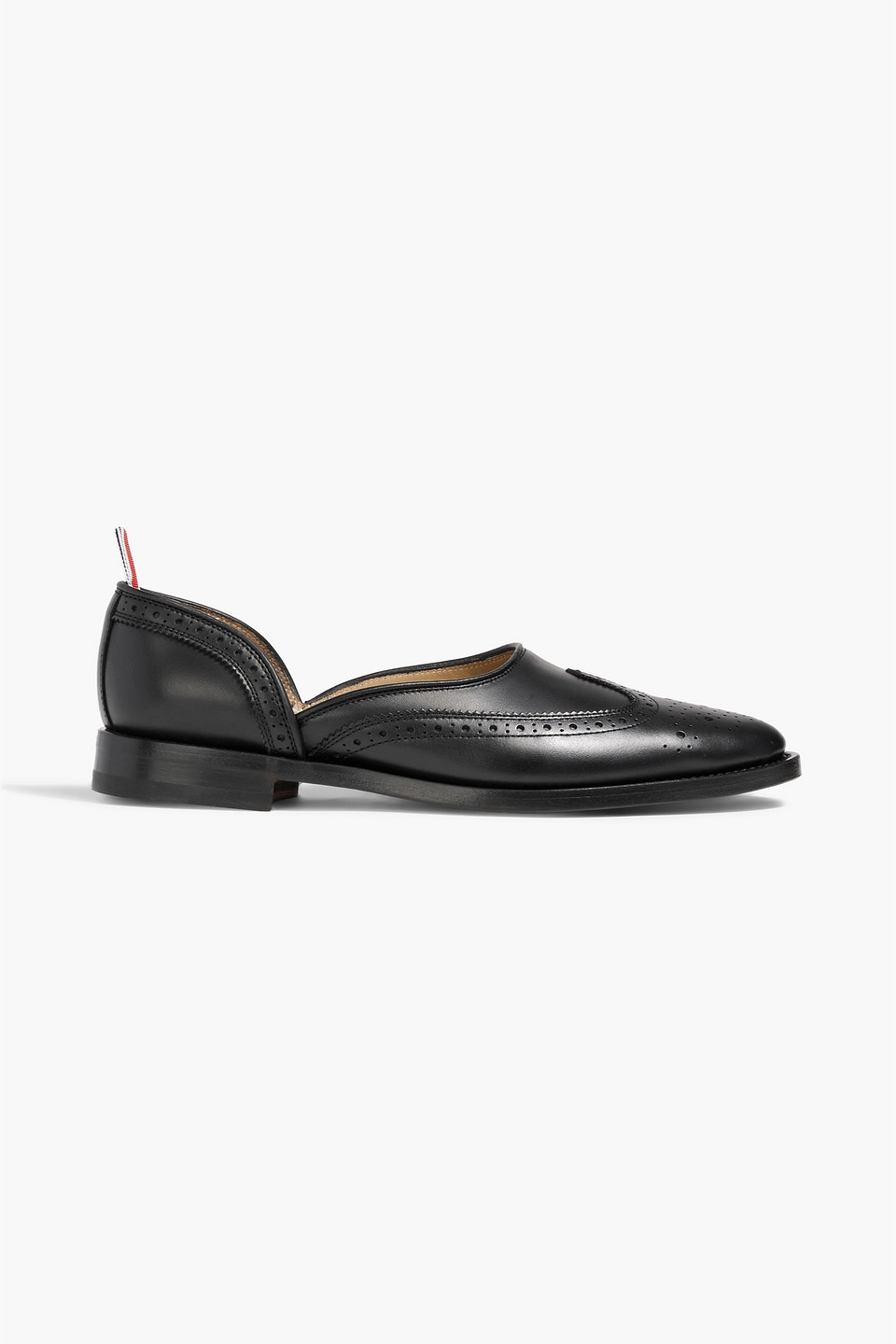 Thom Browne Slip-on Brogue Shoes In Black
