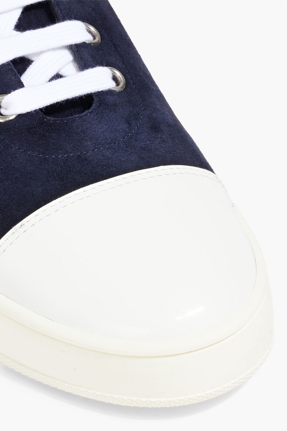 Thom Browne Suede Sneakers In Navy