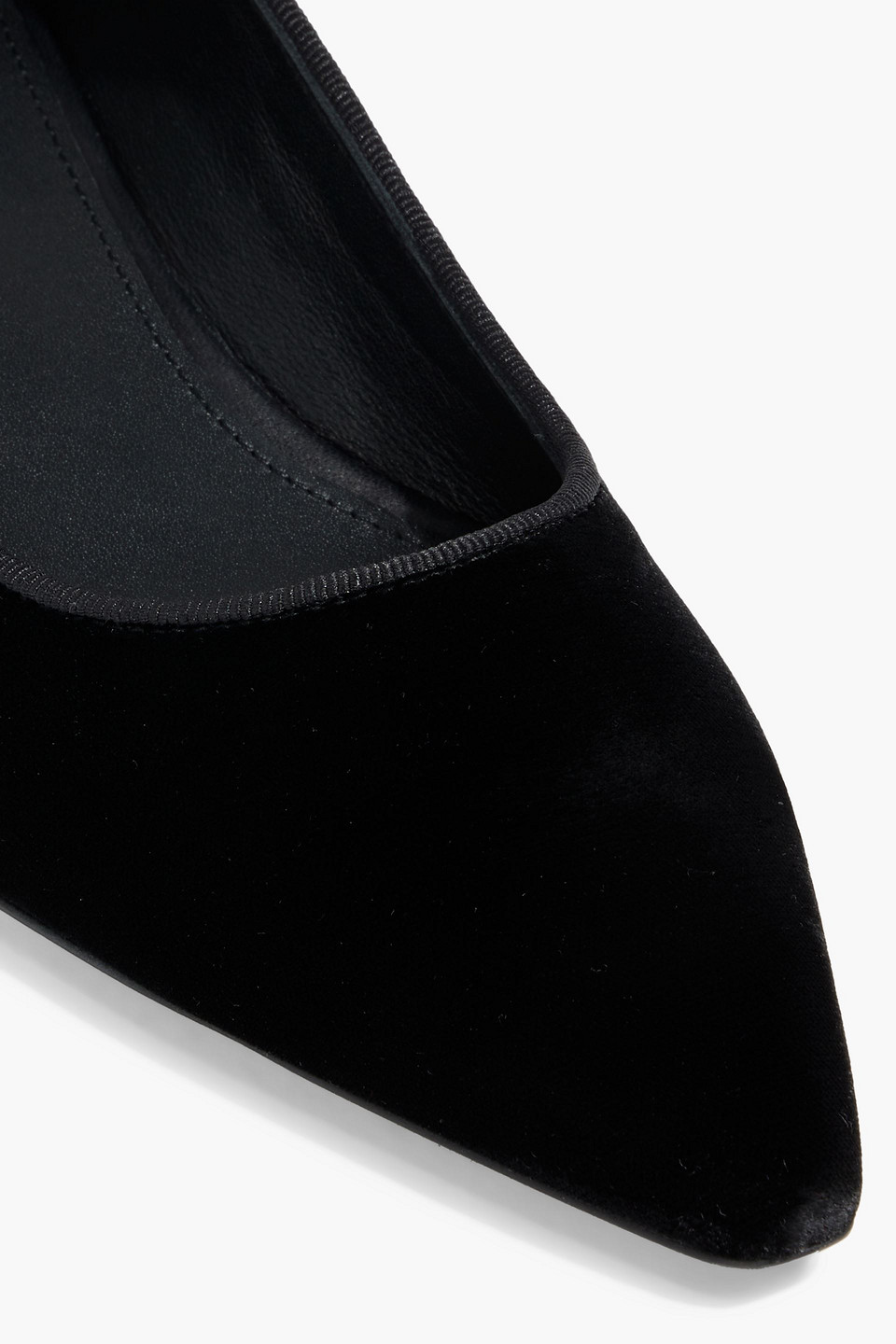 TOTÊME VELVET POINT-TOE FLATS
