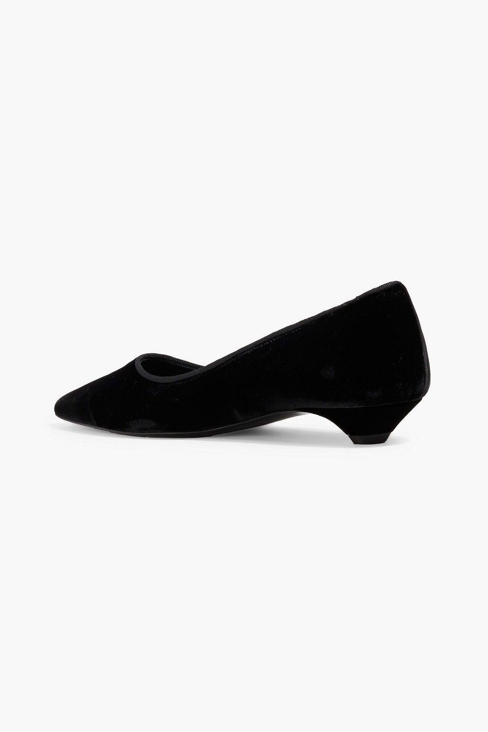 TOTÊME VELVET POINT-TOE FLATS