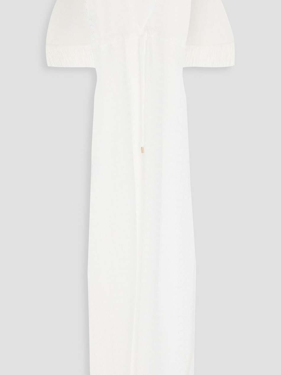 phoebe fringed crocheted maxi dress