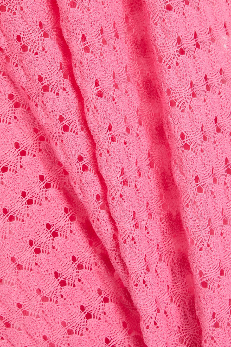 Melissa Odabash Annabel Open-knit Midi Dress In Pink