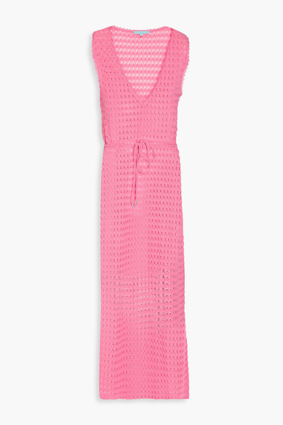Melissa Odabash Annabel Open-knit Midi Dress In Pink