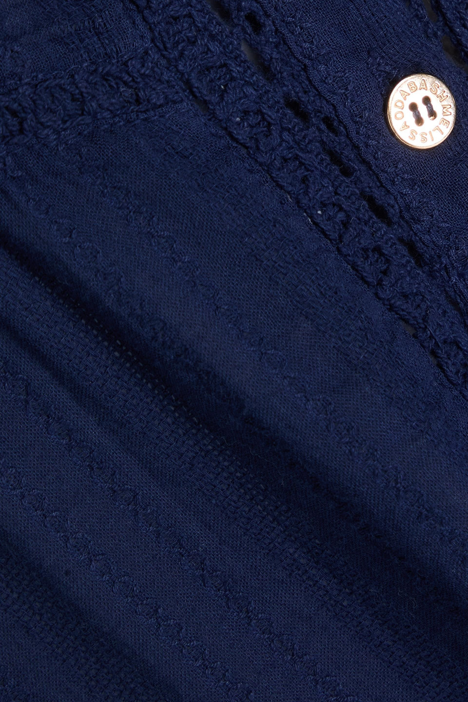 Melissa Odabash Kelly Cotton-gauze Mini Dress In Navy