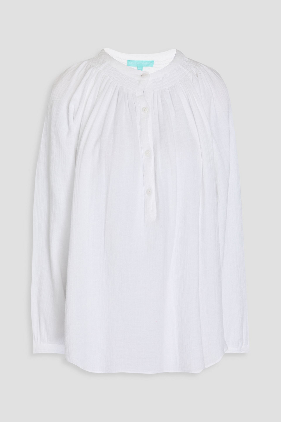 Melissa Odabash Georgia Cotton-gauze Top In White