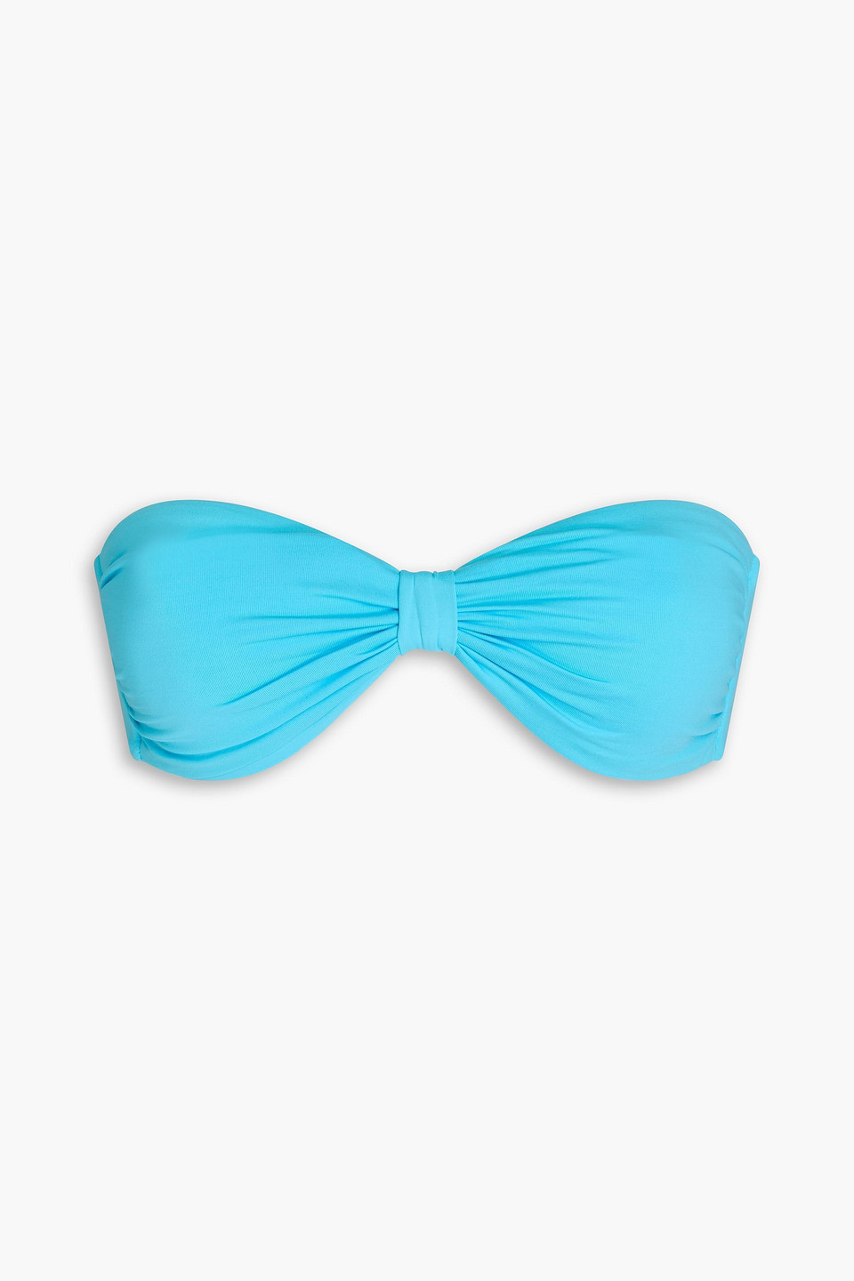 Melissa Odabash Stockholm Ruched Bandeau Bikini Top In Turquoise