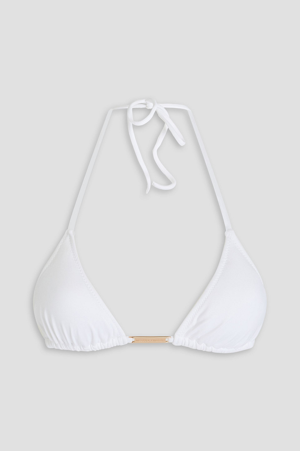 Melissa Odabash Andorra Embellished Triangle Bikini Top In White