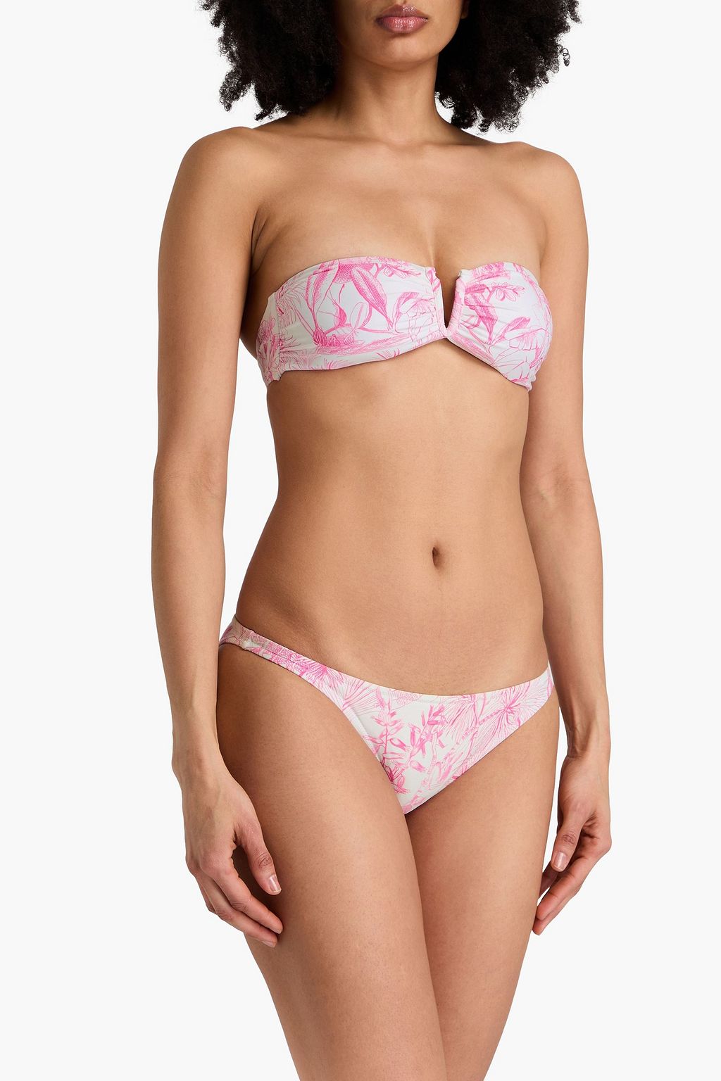MELISSA ODABASH Alba Bandeau-Bikini-Oberteil mit Print