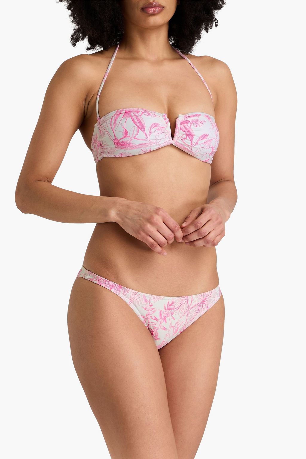 MELISSA ODABASH Alba Bandeau-Bikini-Oberteil mit Print