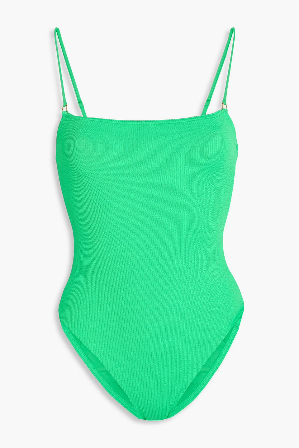 Melissa Odabash Palma Stretch-seersucker Swimsuit In Bright Green