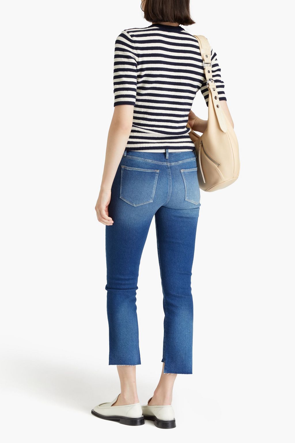 FRAME Le High Straight cropped high-rise straight-leg jeans