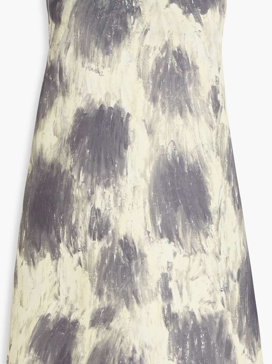 printed satin mini dress
