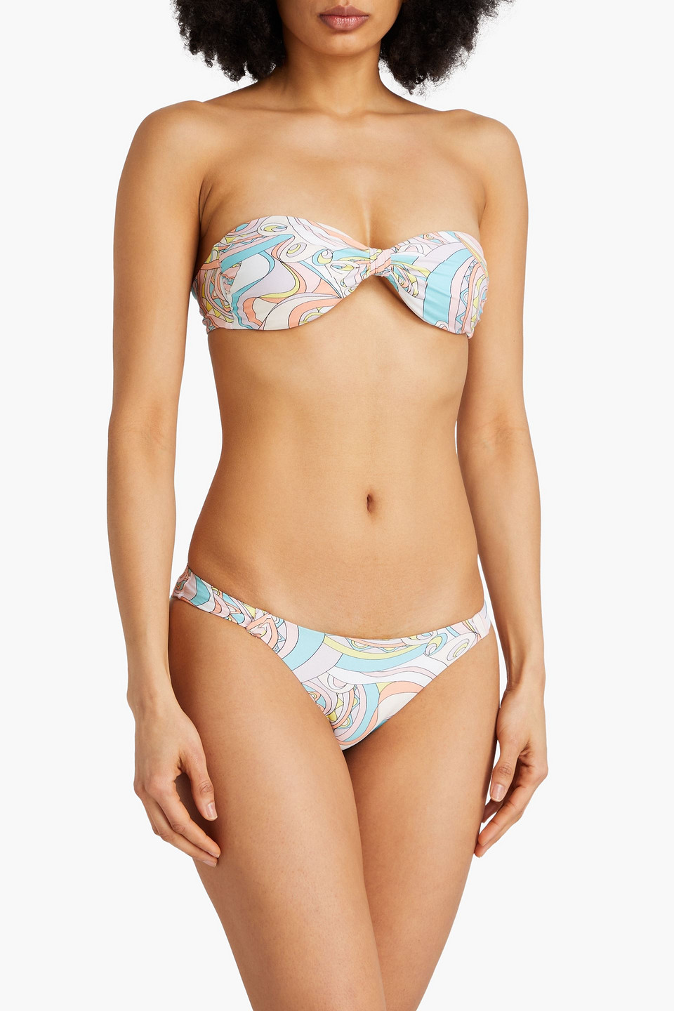 Melissa Odabash Stockholm Printed Bikini Briefs In Pastel Pink