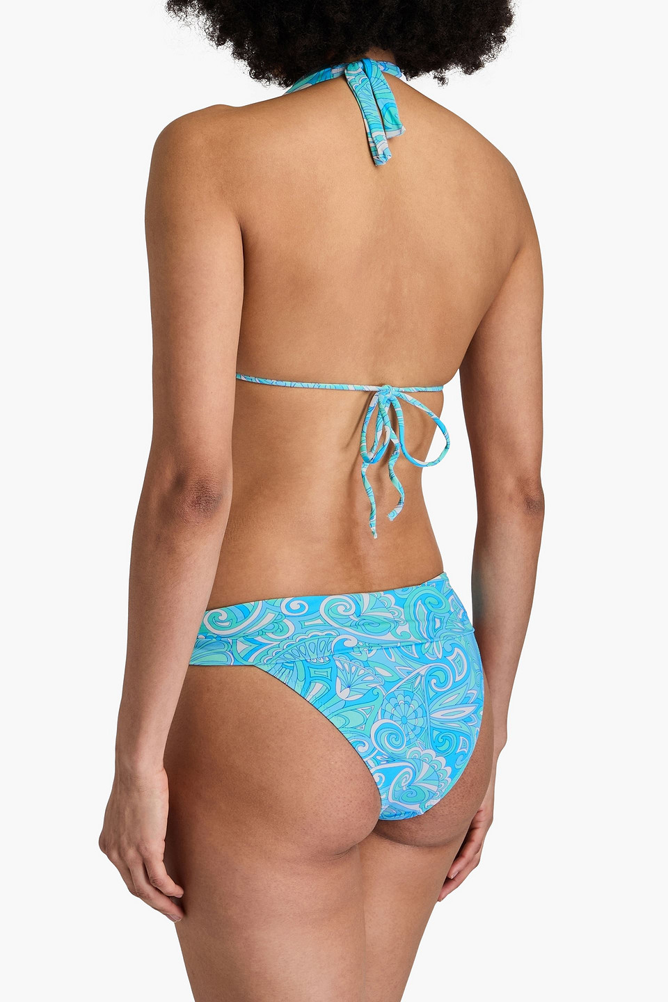 MELISSA ODABASH GRENADA PRINTED TRIANGLE BIKINI TOP