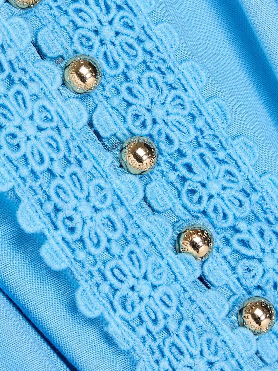 chelsea crochet-trimmed voile mini dress